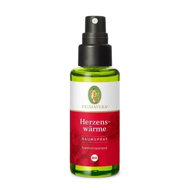 Herzenswärme Raumspray bio | Warmer Raumduft mit Rose & Vanille